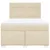Vidaxl Box spring postelja z vzmetnico krem 140x200 cm blago