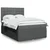 Vidaxl Box spring posteljni z vzmetnico temno siv 140x190 cm blago