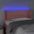 LED uzglavlje ružičasto 93x16x78/88 cm baršunasto