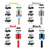 USB punjački kabel 3u1 s magnetskim konektorima - Srebrna KP30707