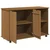 Vidaxl Gležnji kabinet s kolesom Medeno rjava 100 x 39 x 65,5 cm
