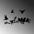 Wallity Set zidnih dekoracija Bird Community,, 1.5 mm, 4 komada, Crna