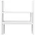 Organizator za stol podesivi bijeli 40 x 17 x 41 cm drveni