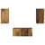 Set TV komoda Zidne 6 pcs Staro drvo Konstruirano drvo