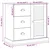 Komoda s ladicama VIGO 78x40x75 cm bijela od masivne borovine
