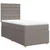 Vidaxl Box spring postelja z vzmetnico taupe 90x200 cm blago