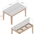 Hanah Home Trpezarijski sto Milan 517 145x75x88cm Orah