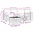 Set vanjskih sofa s jastukom 5 pcs Bijela i krem Poliester