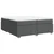 Vidaxl Box spring postelja z vzmetnico temno siva 200x200 cm blago
