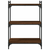 Regal za knjige s 3 razine smeđa boja hrasta 60x30x86 cm drveni