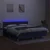 shumee Box spring postelja z vzmetnico LED modra 180x200 cm blago