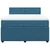 Vidaxl Box spring postelja z vzmetnico modra 140x200 cm žamet