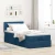 Otomanski krevet s madracem i LED plavi 90x200 cm tkanine