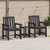 Vrtna blagovaonska stolica 2 pcs Crna 65,5 x 59 x 88 cm HDPE