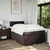 Vidaxl Box spring postelja z vzmetnico temno rjava 120x190 cm blago