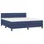 Vidaxl Box spring postelja z vzmetnico LED modra 160x200 cm blago
