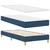 LED Box Spring Krevet s jastukom Plava 90 x 190 cm tkanina