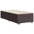 Vidaxl Posteljni okvir brez vzmetnice temno rjav 100x200 cm blago
