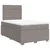 Vidaxl Box spring postelja z vzmetnico taupe 120x200 cm blago