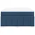 Vidaxl Box spring postelja z vzmetnico modra 160x200 cm blago
