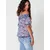 KOROSHI Bluza modra/lila/bela