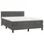 Vidaxl Box spring postelja z vzmetnico temno siva 140x200 cm žamet