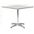 Vidaxl Vrtna miza srebrna 80x80x70 cm aluminij