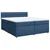 Vidaxl Box spring postelja z vzmetnico modra 200x200 cm blago