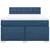 Vidaxl Box spring postelja z vzmetnico modra 140x200 cm blago