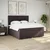 Vidaxl Box spring postelja z vzmetnico temno rjava 180x200 cm blago