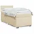 Vidaxl Box spring postelja z vzmetnico krem 80x200 cm blago