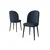 Hanah Home set trpezarijskih stolica Aste 2 kom, antracit tkanina Babyface, braon metalne noge