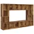Set TV komoda 4 pcs Smeđa 37 x 37 x 142,5 cm Konstruirano drvo