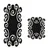 Lessentiel Maison Set 2 prostirke za kupatilo Crno-Beli