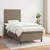 Vidaxl Box spring postelja z vzmetnico taupe 90x190 cm blago