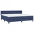 Vidaxl Box spring postelja z vzmetnico modra 200x200 cm blago