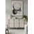 Hanah Home komoda Slim 150, 150 cm, bela / travertin / zlatna