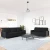 2-dijelni set sofa crni od tkanine