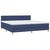 Vidaxl Box spring postelja z vzmetnico moder 200x200 cm blago