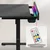 Huzaro Hero 8.7 Crni RGB Električni podesivi sto 140x70cm
