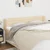 Vidaxl Vzglavje z ušesi krem 183x23x78/88 cm blago