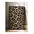 WallXpert uramljena slika 115264, leopard šara u zlatnim i braon tonovima, 50 x 70 cm, crni ram