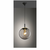 Viseća crna staklena svjetiljka Fischer & Honsel Dini, o 30 cm