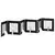 Vrata za pse s postoljem 6 pcs Crni hrast 60 x 60 cm