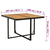 Vrtni stol crni 109 x 107 x 74 cm od poliratana i drva bagrema