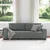 Vidaxl Trosed kavč temno siv 220x77x82 cm blago