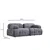 Atelier del Sofa Ugaona garnitura Petite, 190x160 cm, Siva