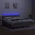 Vidaxl Box spring postelja z vzmetnico LED taupe 160x200 cm blago