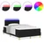 LED Box Spring Krevet s LED trakama Crna 120 x 190 cm tkanina