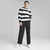 Mens Puma Class Striped Crew, Blue, Size M, Clothing
